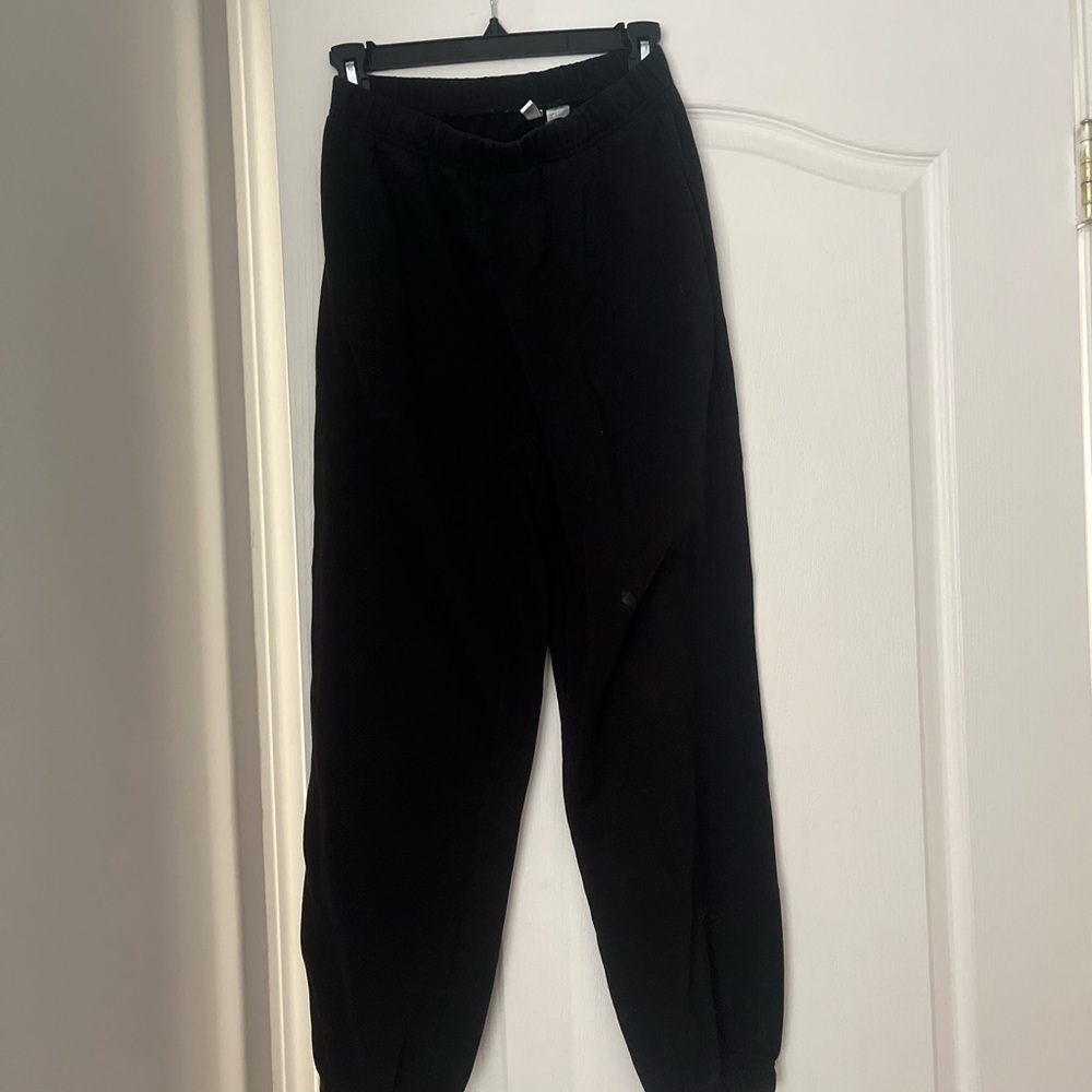 Divided Black Elastic Waist Joggers